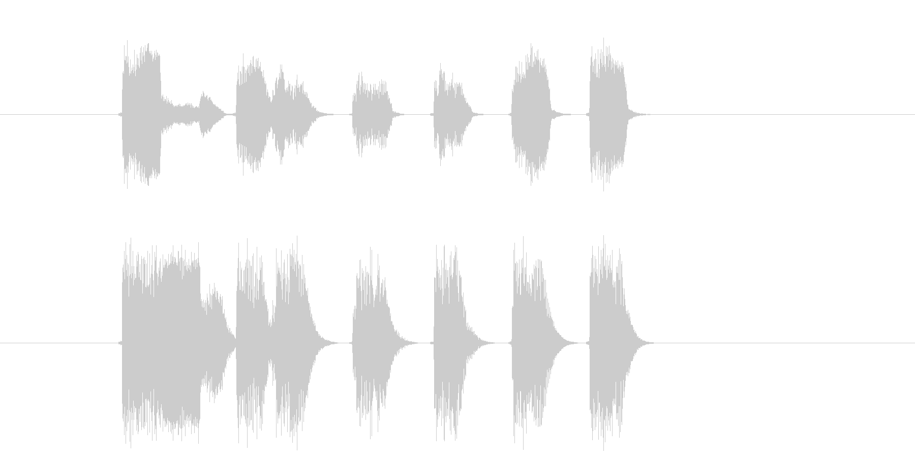 ゲームオーバーに最適なエレピ音の未再生の波形