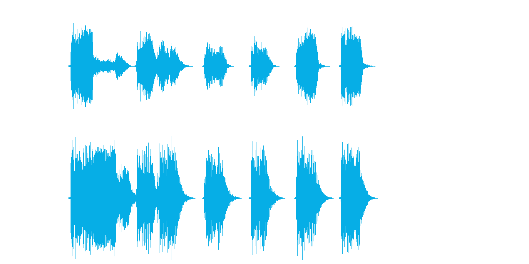 ゲームオーバーに最適なエレピ音の再生済みの波形