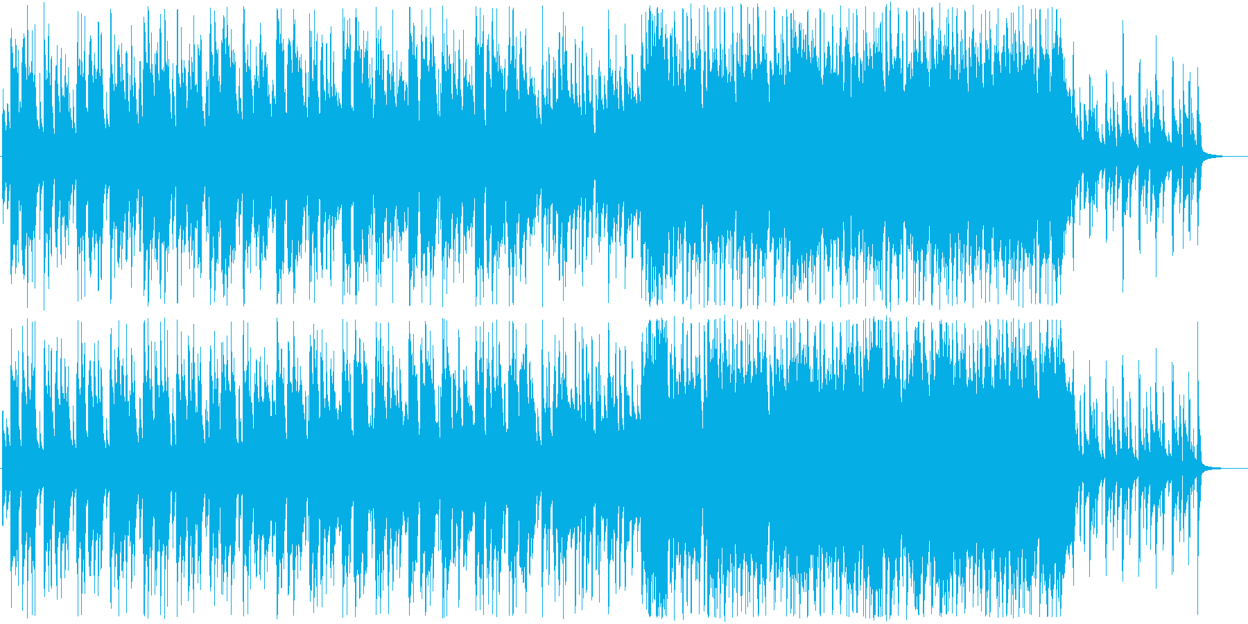 プロモーション動画などに使える軽やかな曲の再生済みの波形