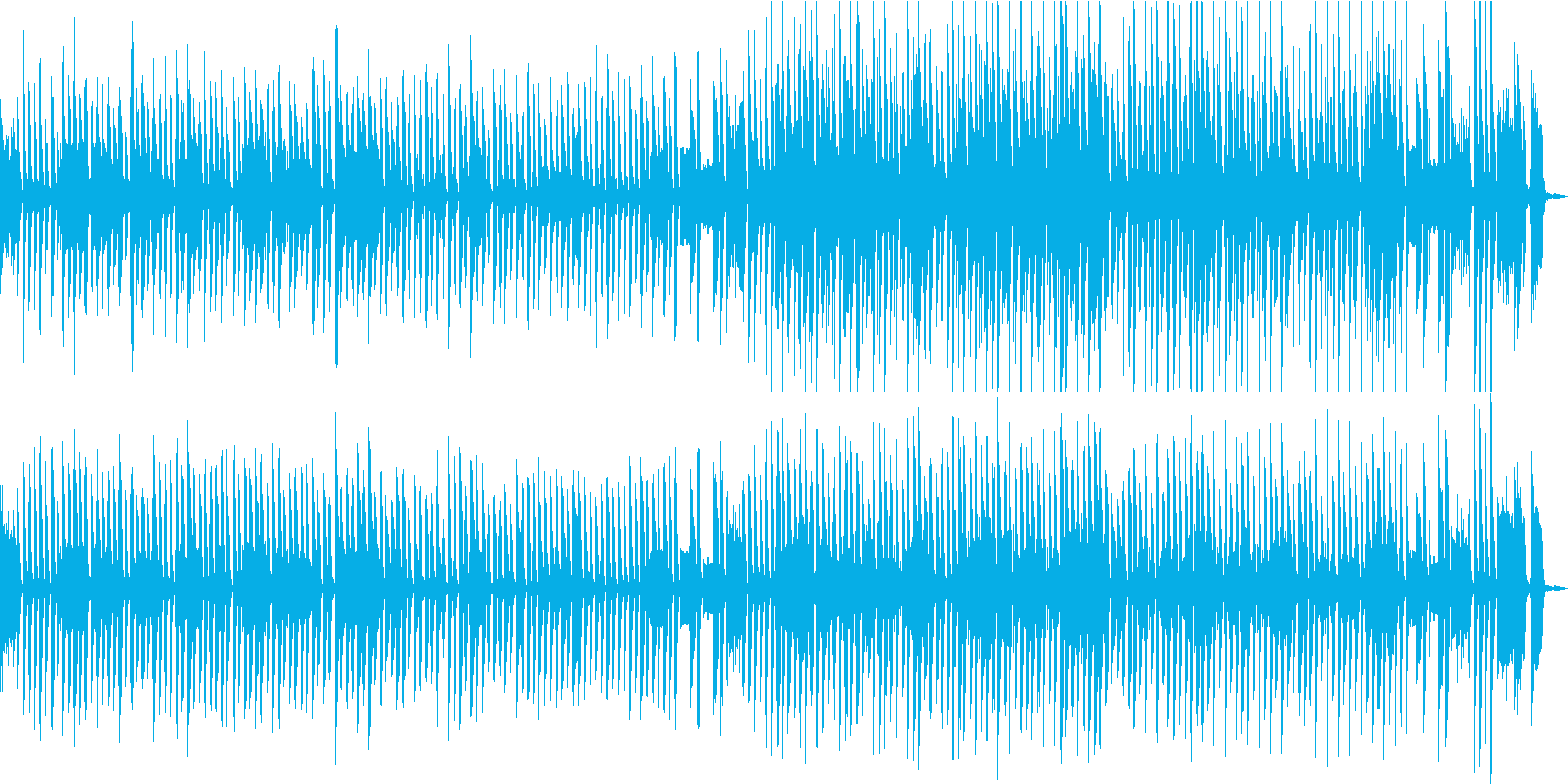 ピアノと口笛のほのぼの明るい曲 映像などの再生済みの波形