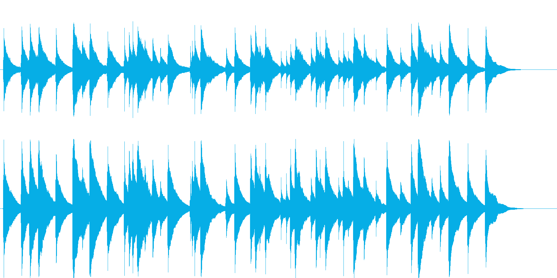 オルゴール楽曲です。24bit,48k…の再生済みの波形