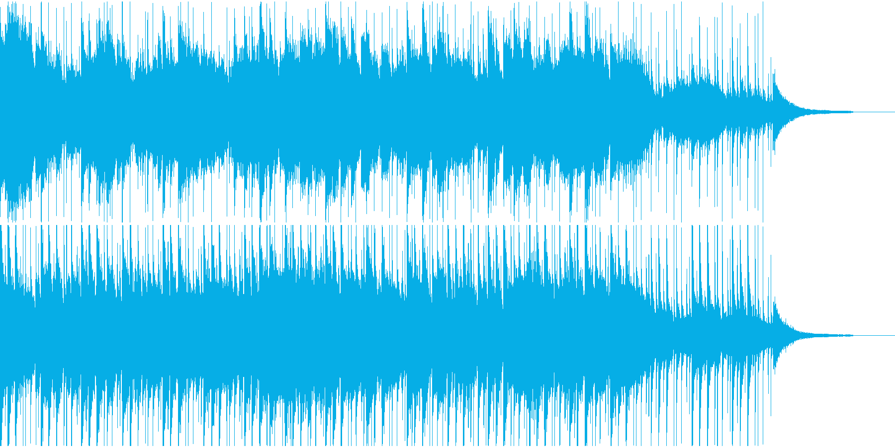 少し和風の強い風を感じる音の再生済みの波形