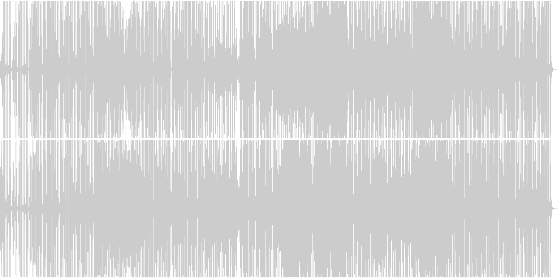 明るくオシャレなエレクトロニックな楽曲の未再生の波形