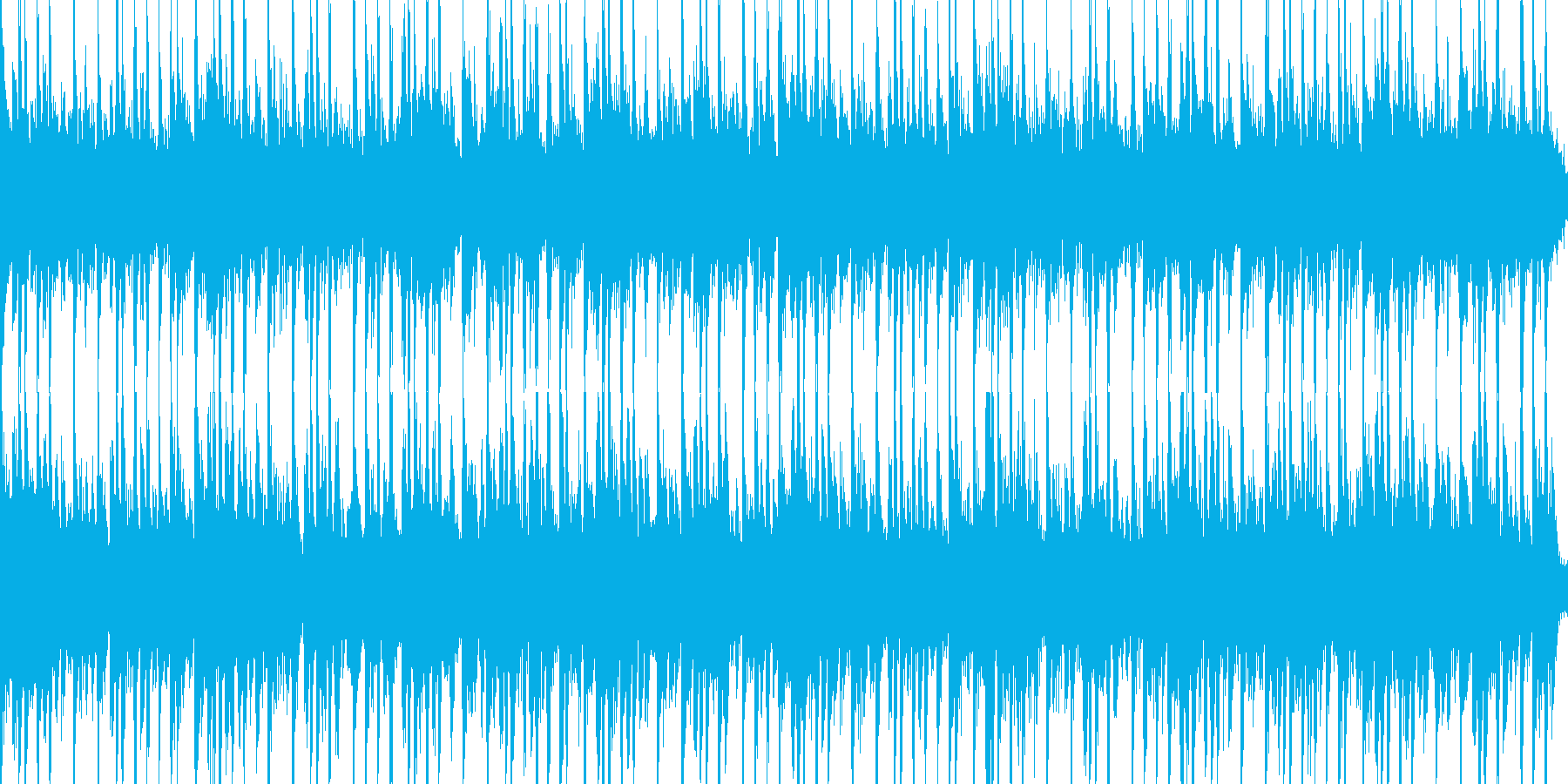 テクノな音楽で考え中な感じの時にの再生済みの波形