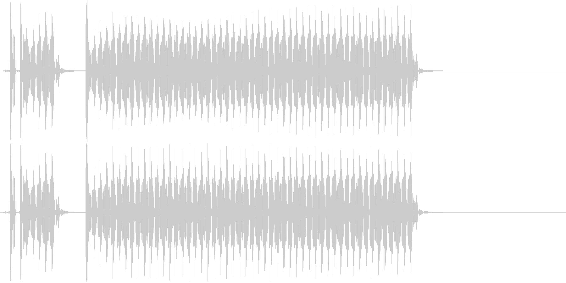 ブブー(不正解音、ハズレ音)の未再生の波形