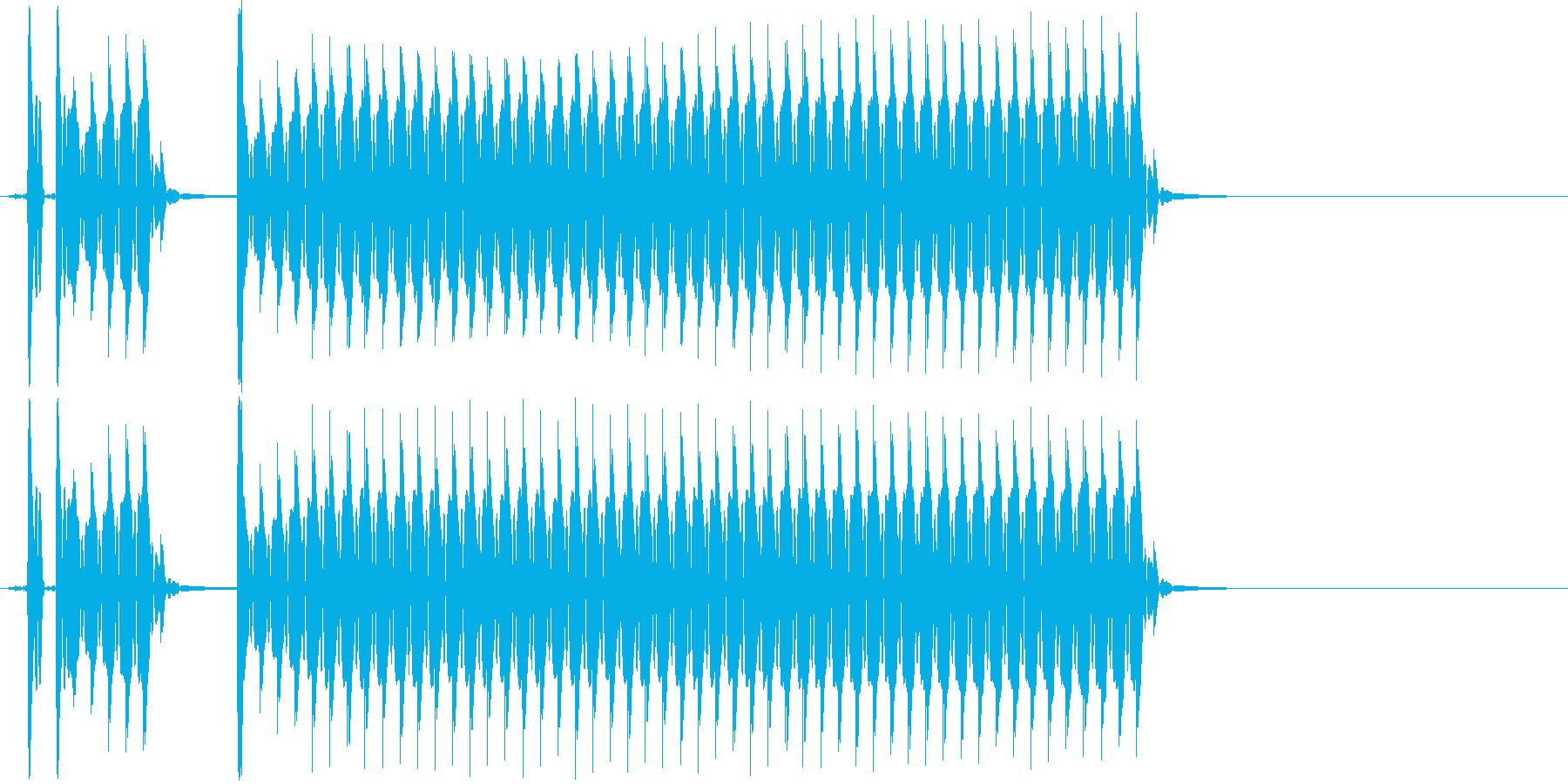 ブブー(不正解音、ハズレ音)の再生済みの波形