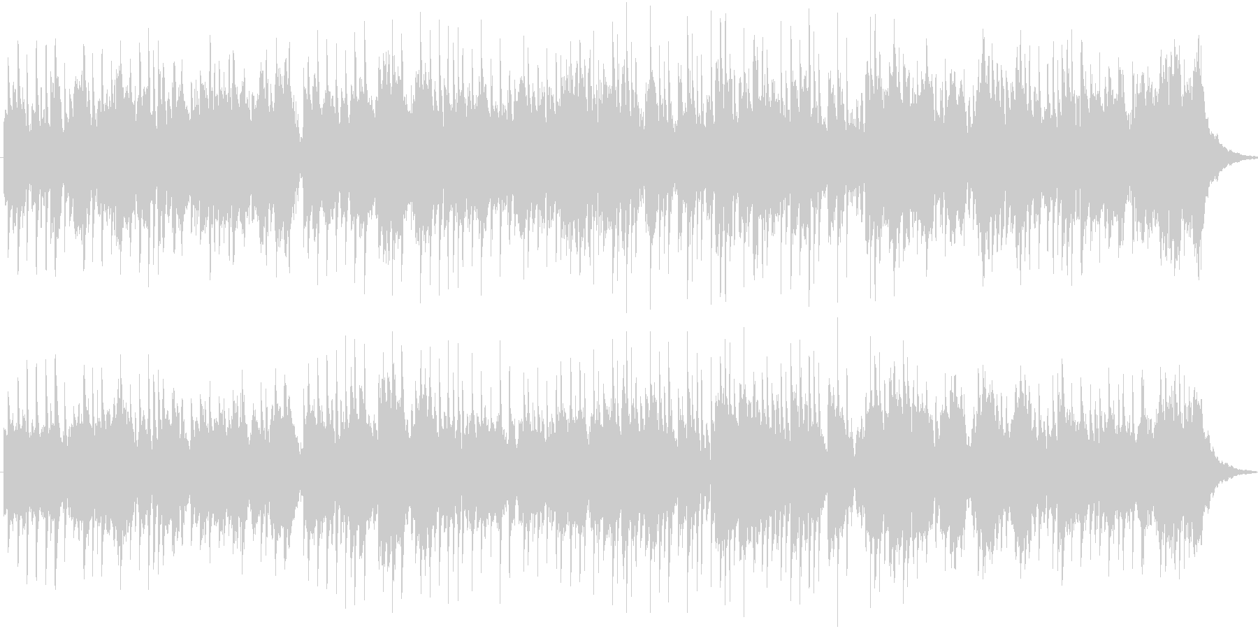 暖かいアルペジオ主体の曲の未再生の波形