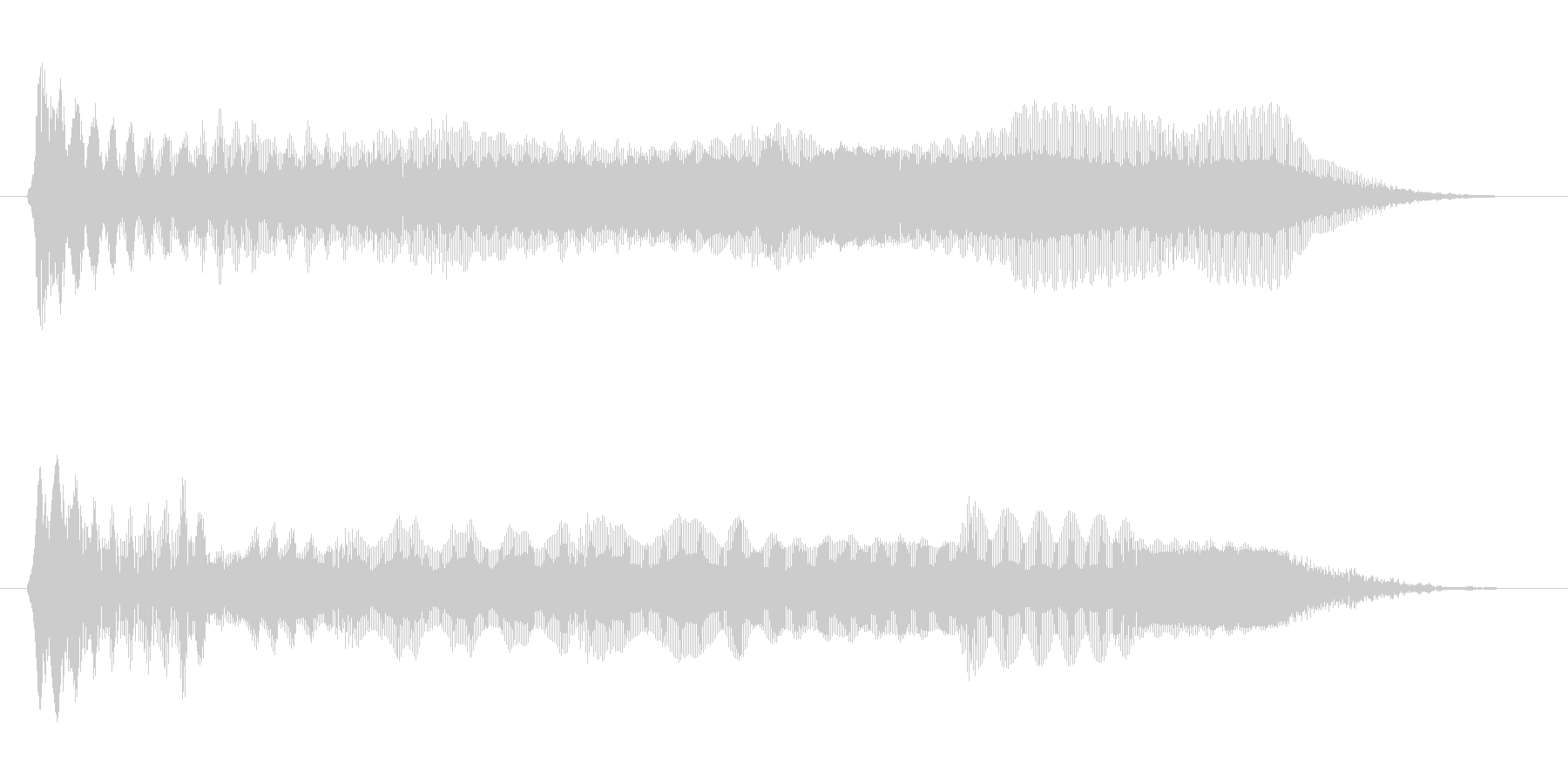 プロペラが回転する音(宇宙、飛ぶ)の未再生の波形