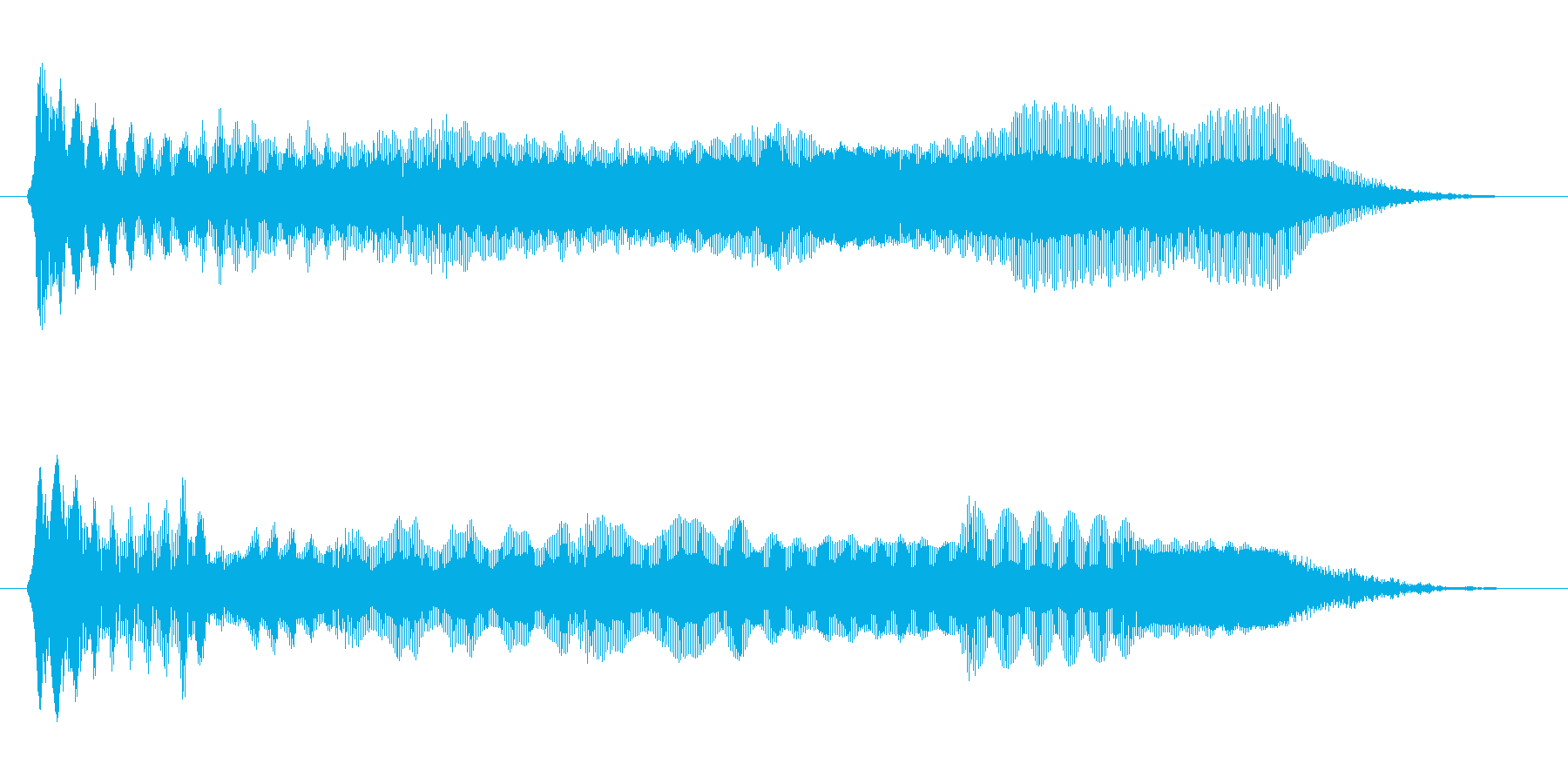 プロペラが回転する音(宇宙、飛ぶ)の再生済みの波形