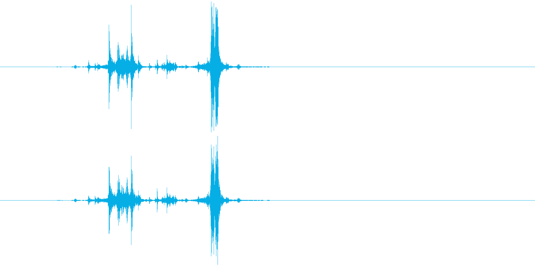 カッシャ(銃弾を装填する音02)の再生済みの波形