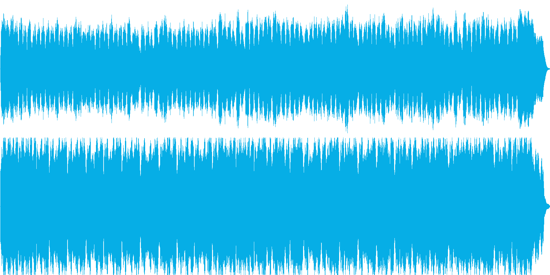パイプオルガンの曲です。45秒ですの再生済みの波形