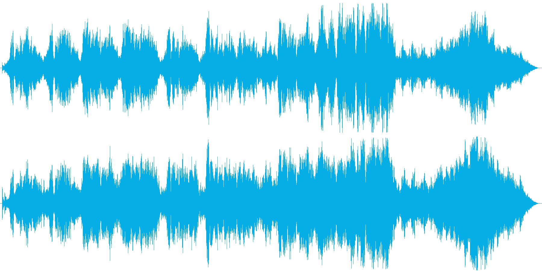 おだやかで優しいオーケストラ曲の再生済みの波形