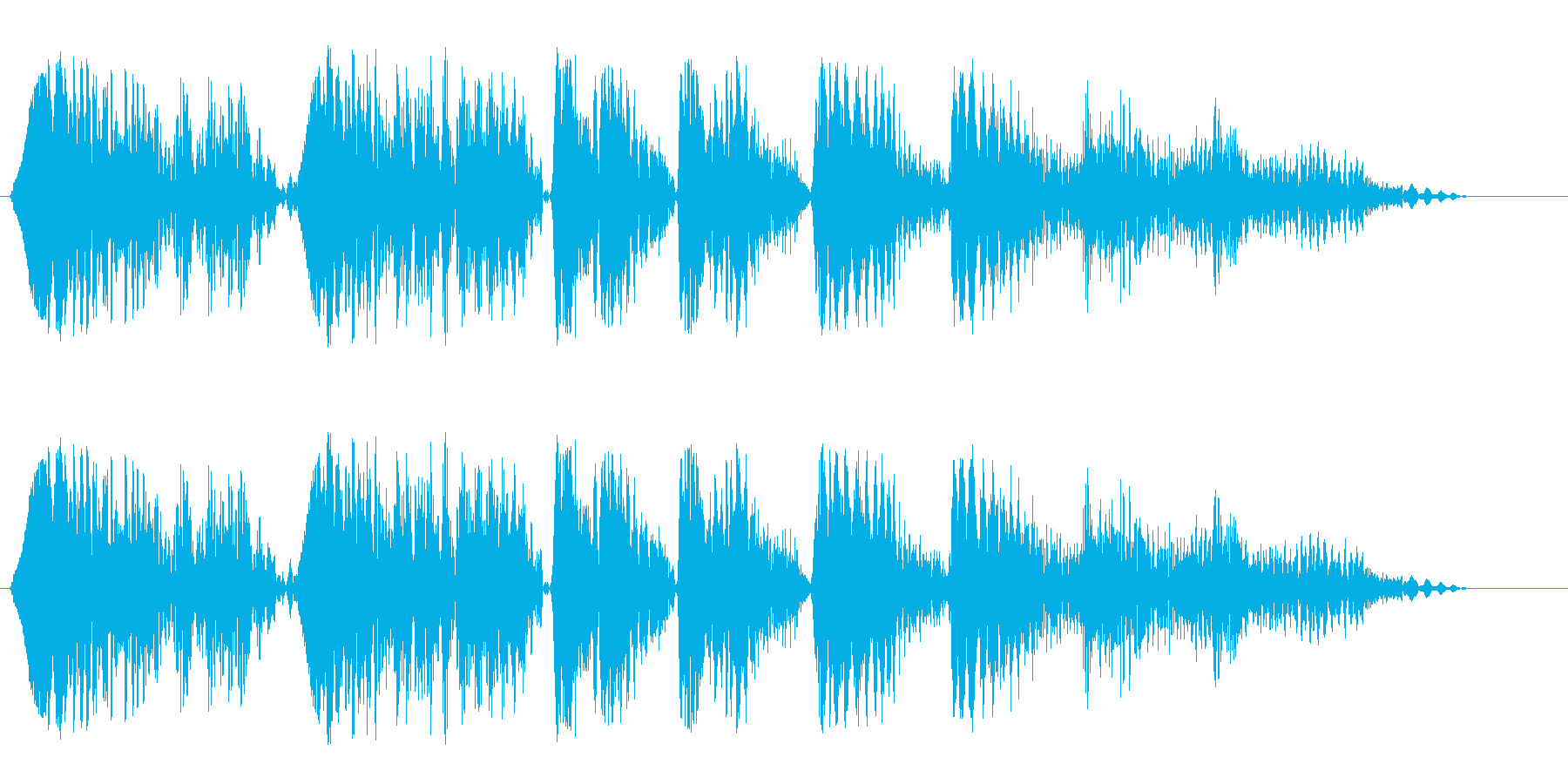 ニョンニョンピヨヨヨーン(登場音)の再生済みの波形