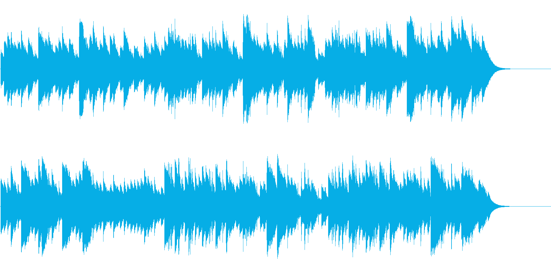 温かい思い出に浸るヒーリング曲の再生済みの波形