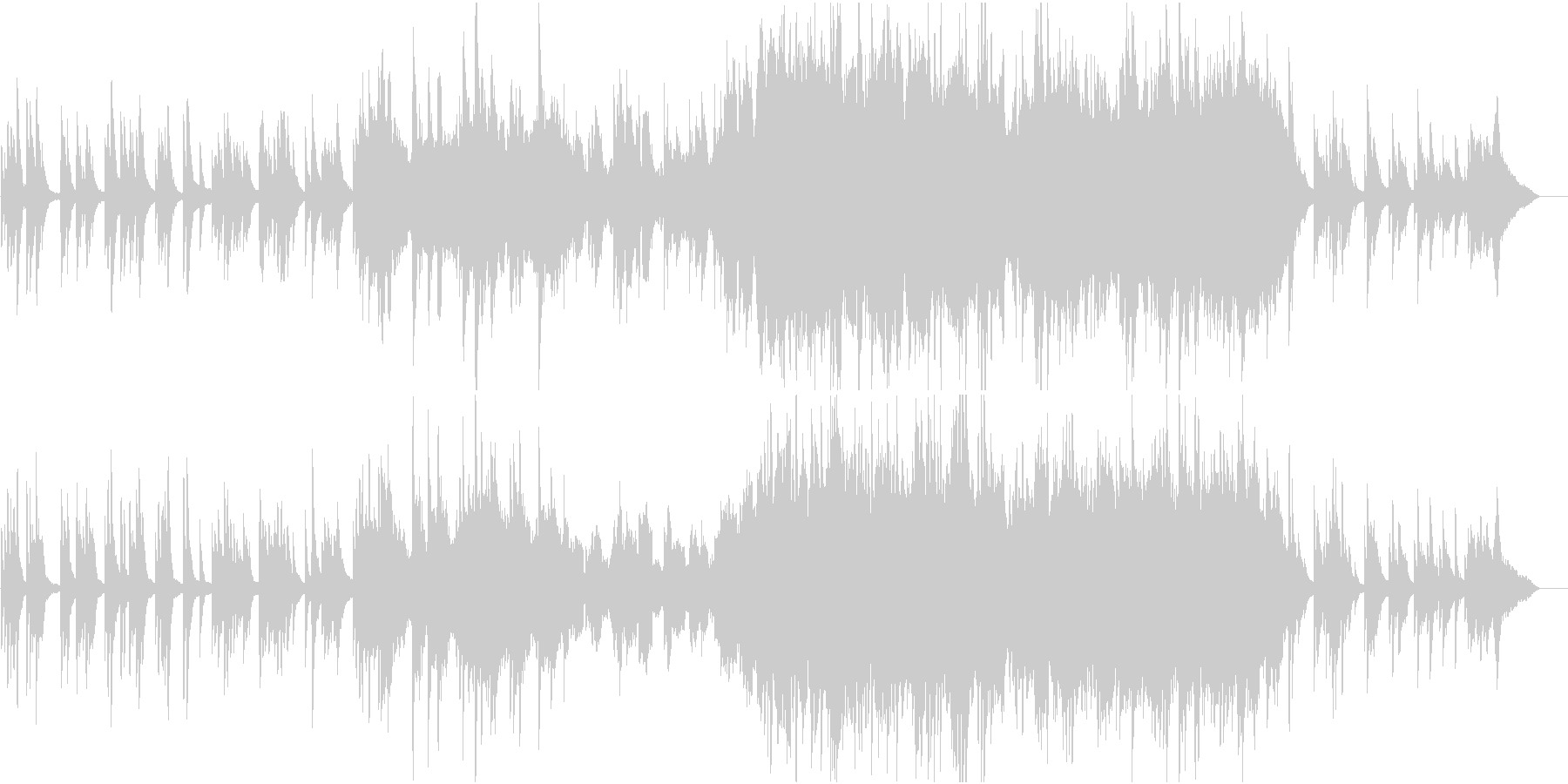 ちょっと感動的な印象になるバラード曲の未再生の波形