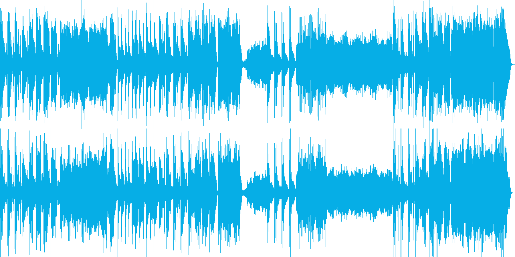 ゆったりとした神秘的なピアノ曲の再生済みの波形