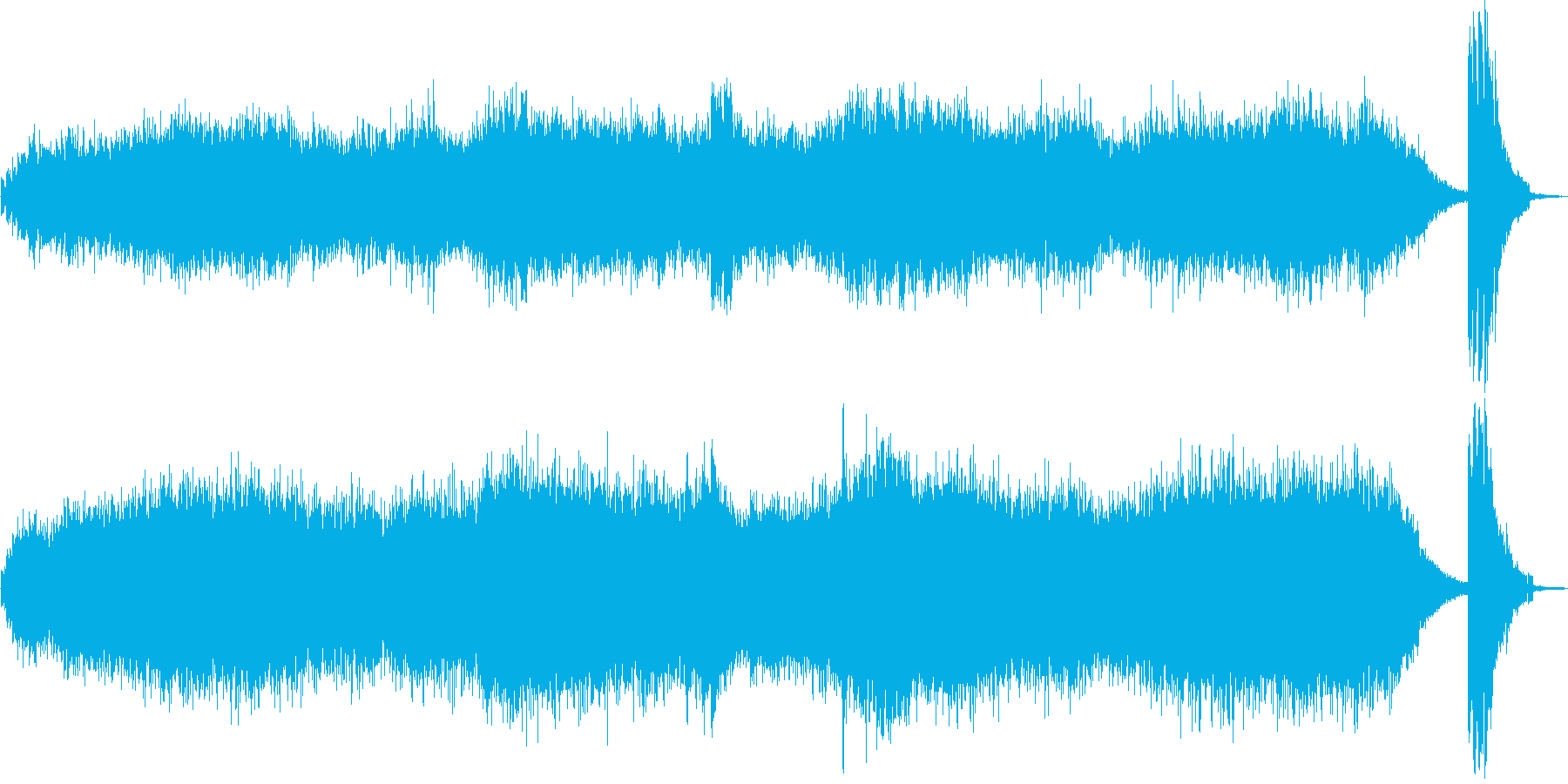 ノイズが入ったホラーな曲の再生済みの波形