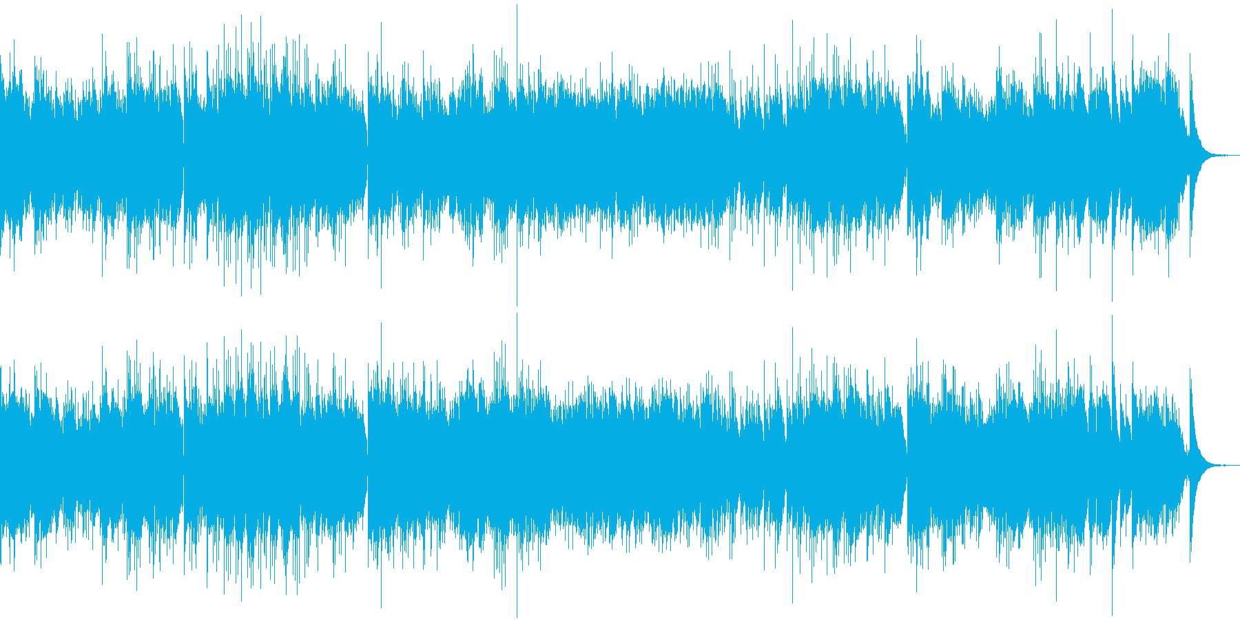 アコースティックギターの音色が優しい曲の再生済みの波形