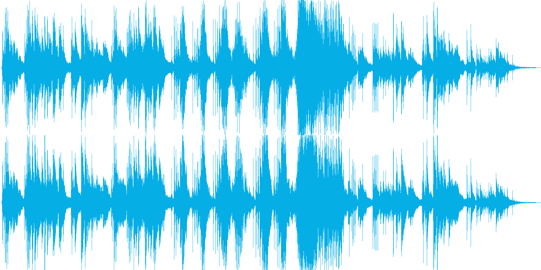 優しい、アンビエントな曲の再生済みの波形