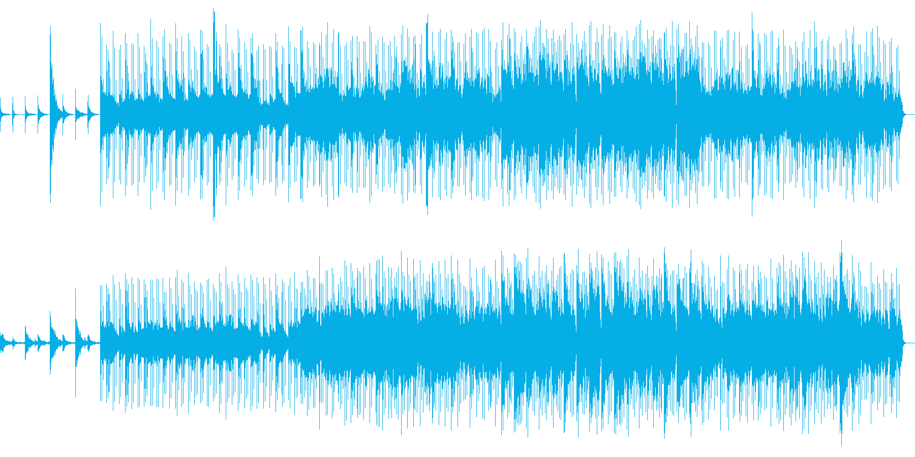 ふるさとを思い出させる哀愁感漂う優しい曲の再生済みの波形