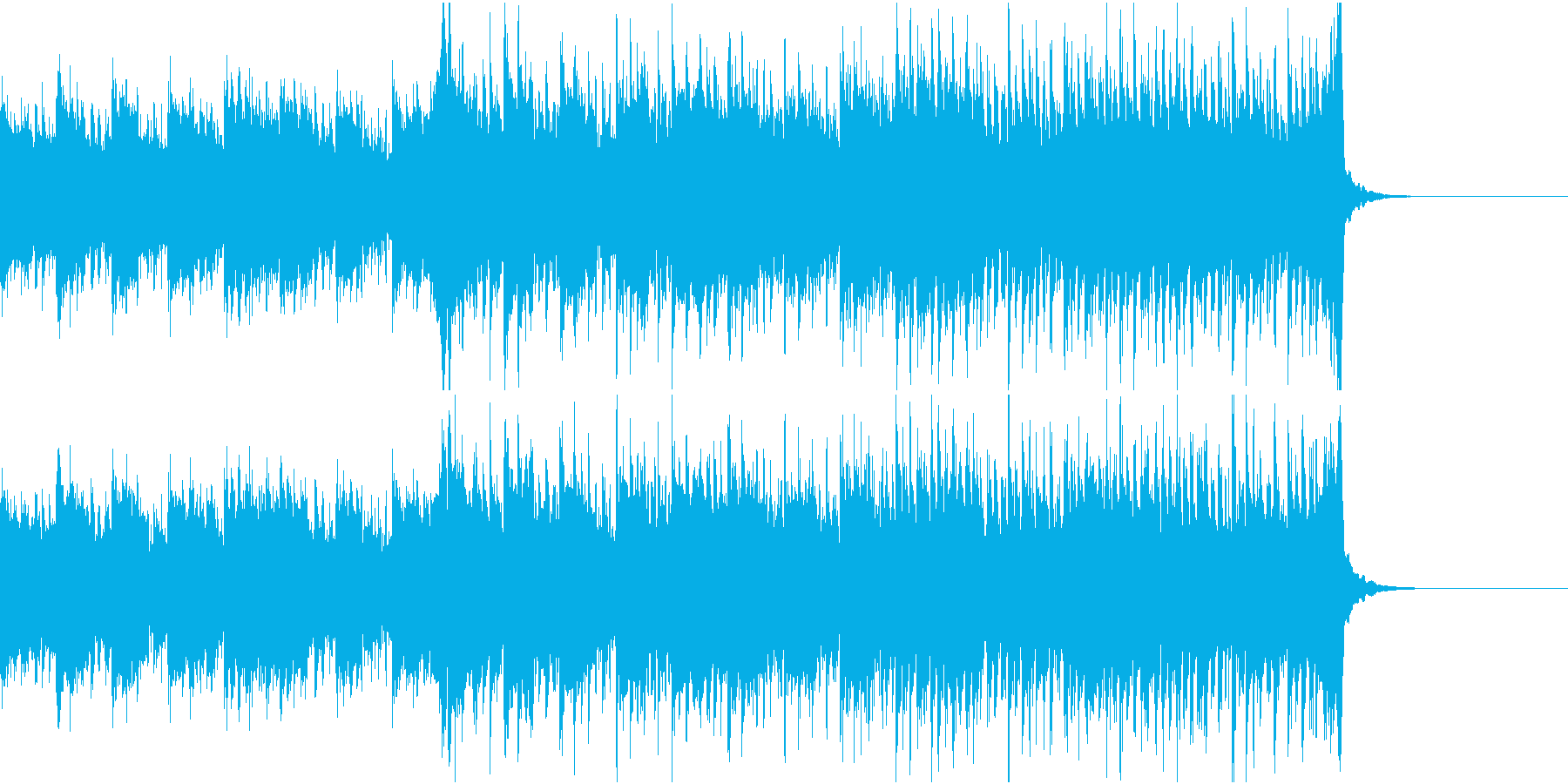 軽快だけど少し切ないシンセの曲の再生済みの波形