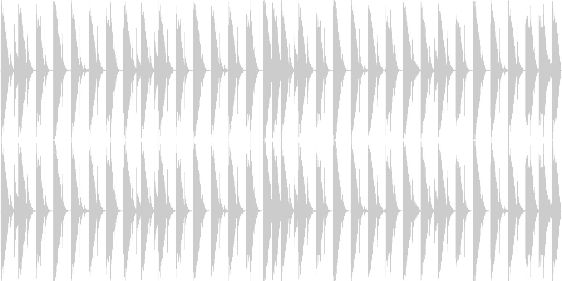ハウスのリズムを基本にした楽曲です。の未再生の波形