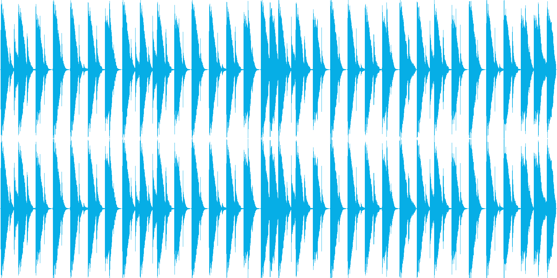 ハウスのリズムを基本にした楽曲です。の再生済みの波形