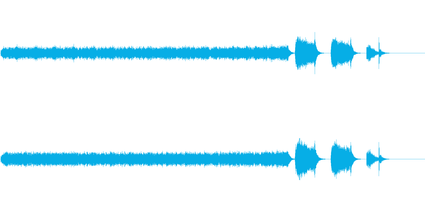 無機質に繰り返すインパクトのある現代音楽の再生済みの波形