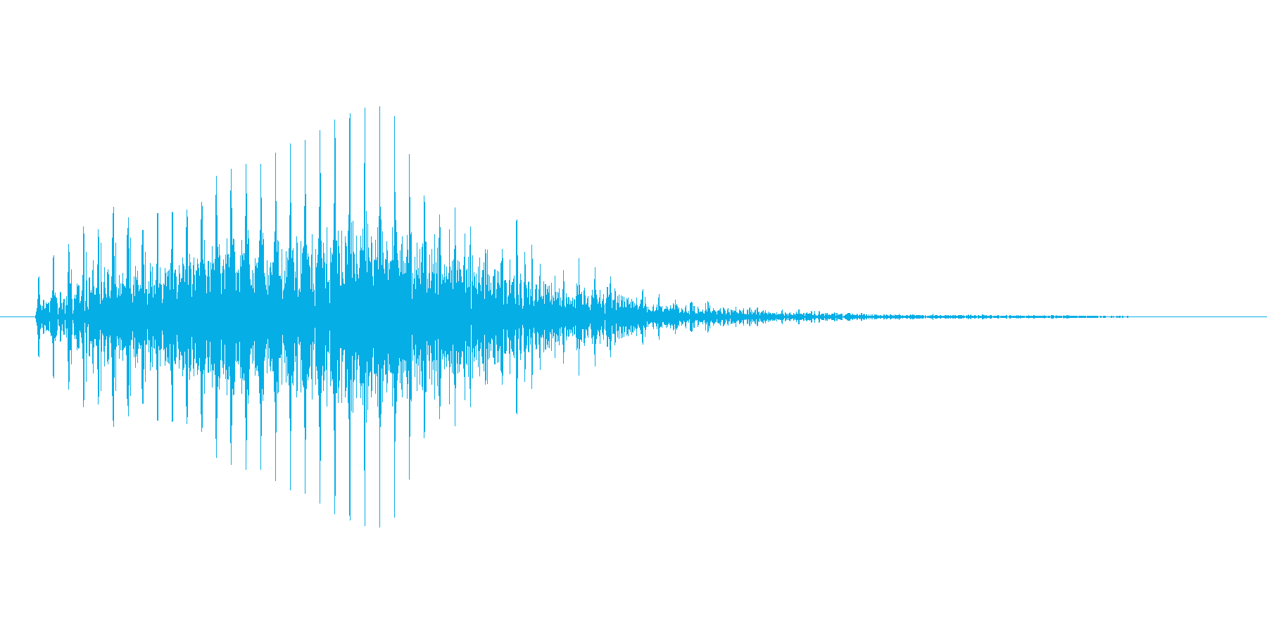 カートゥーン系の忍び足のような効果音の再生済みの波形
