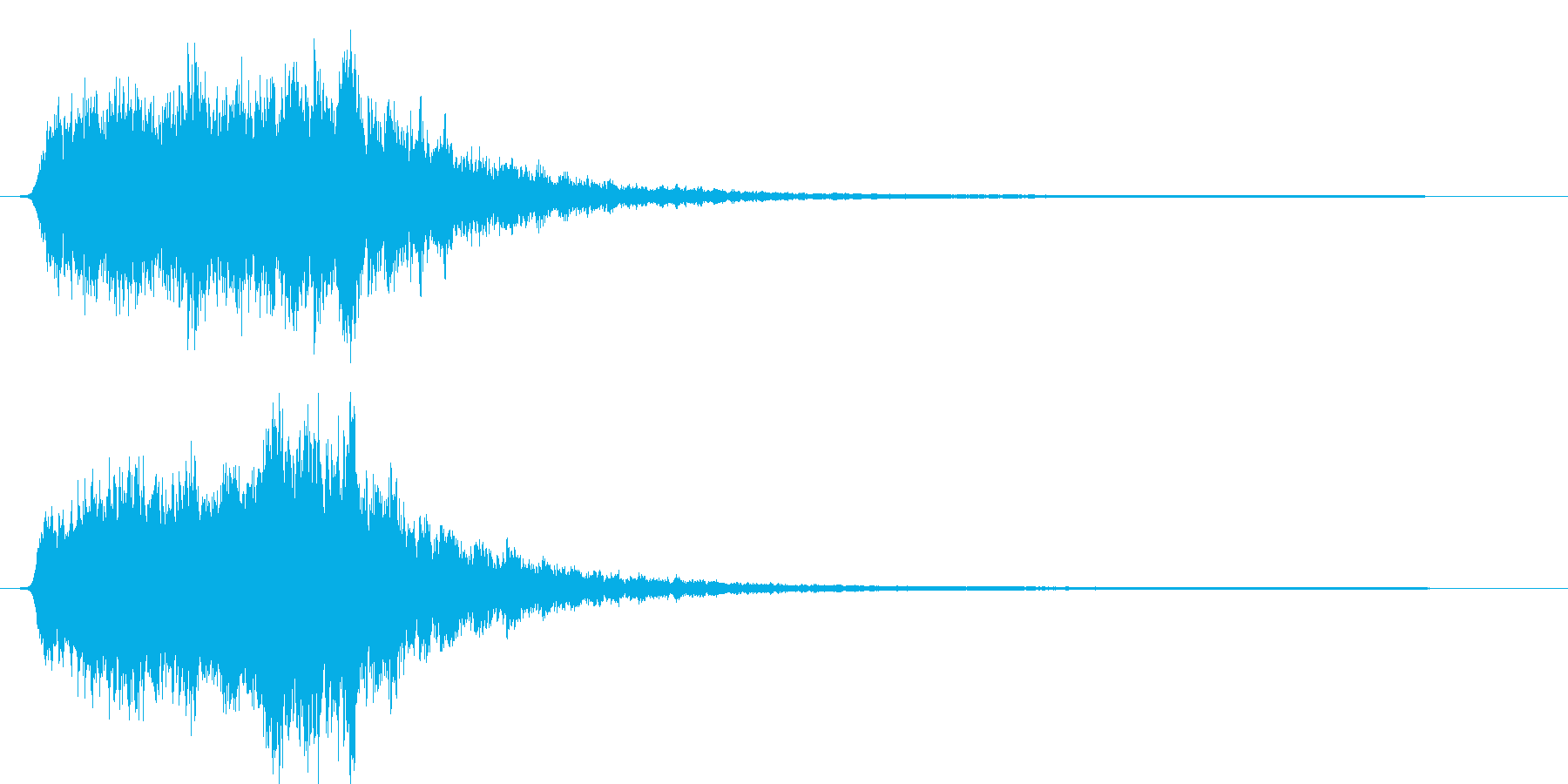 ギュゥゥ。恐怖・悪寒の音D(低・下降)の再生済みの波形