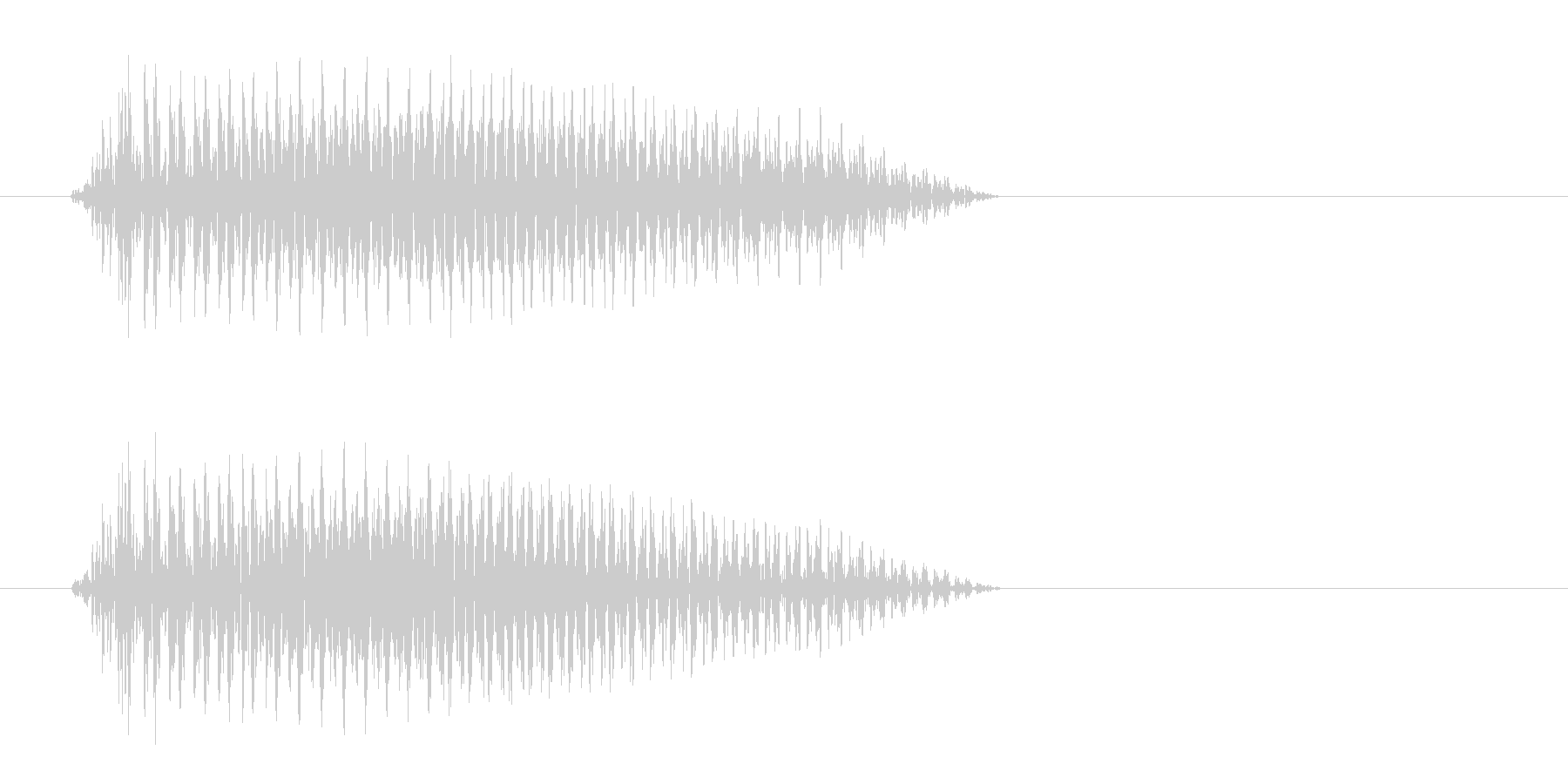 ベッ (短いビープ音)の未再生の波形