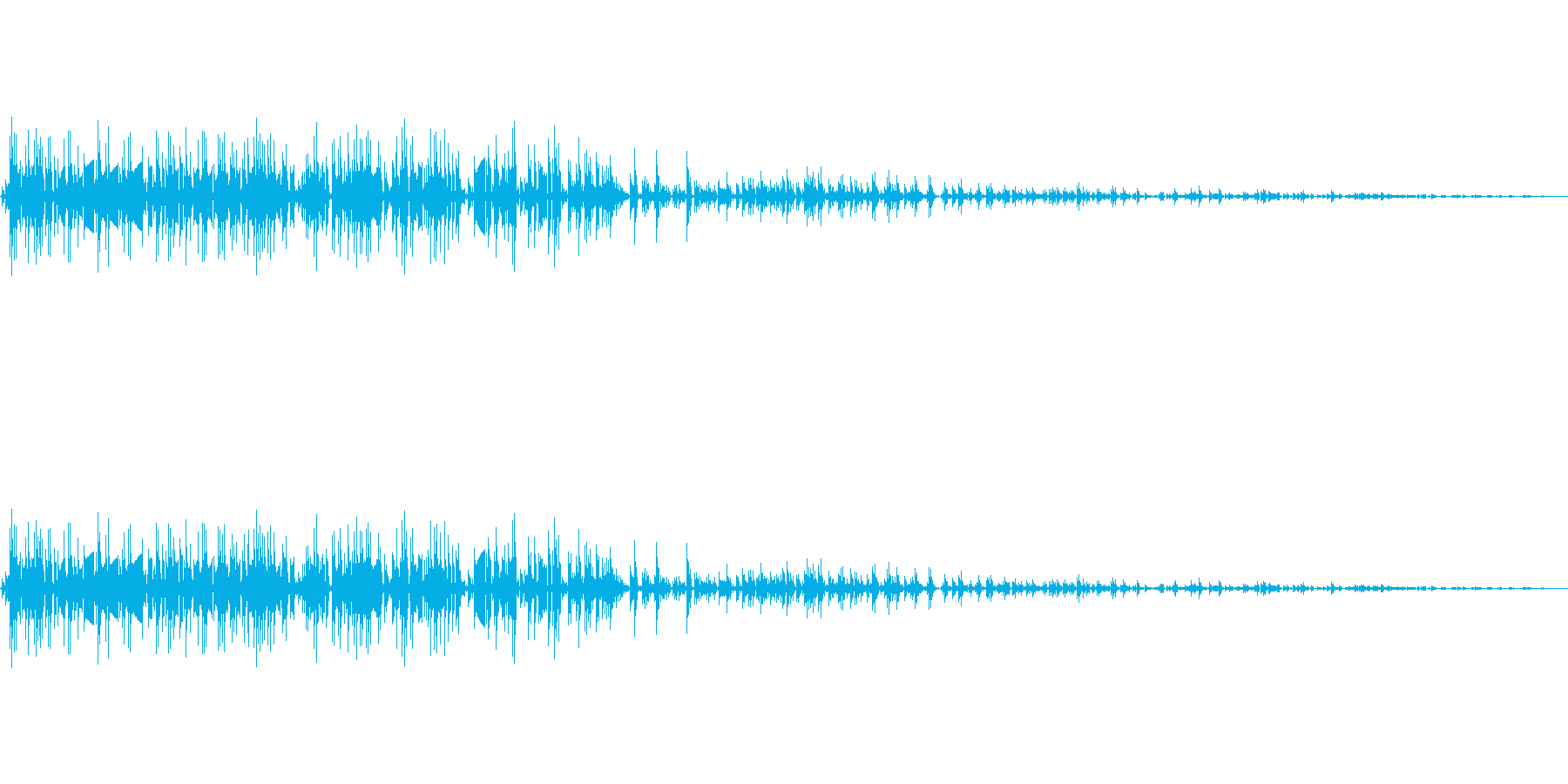 爆発音のイメージです。の再生済みの波形