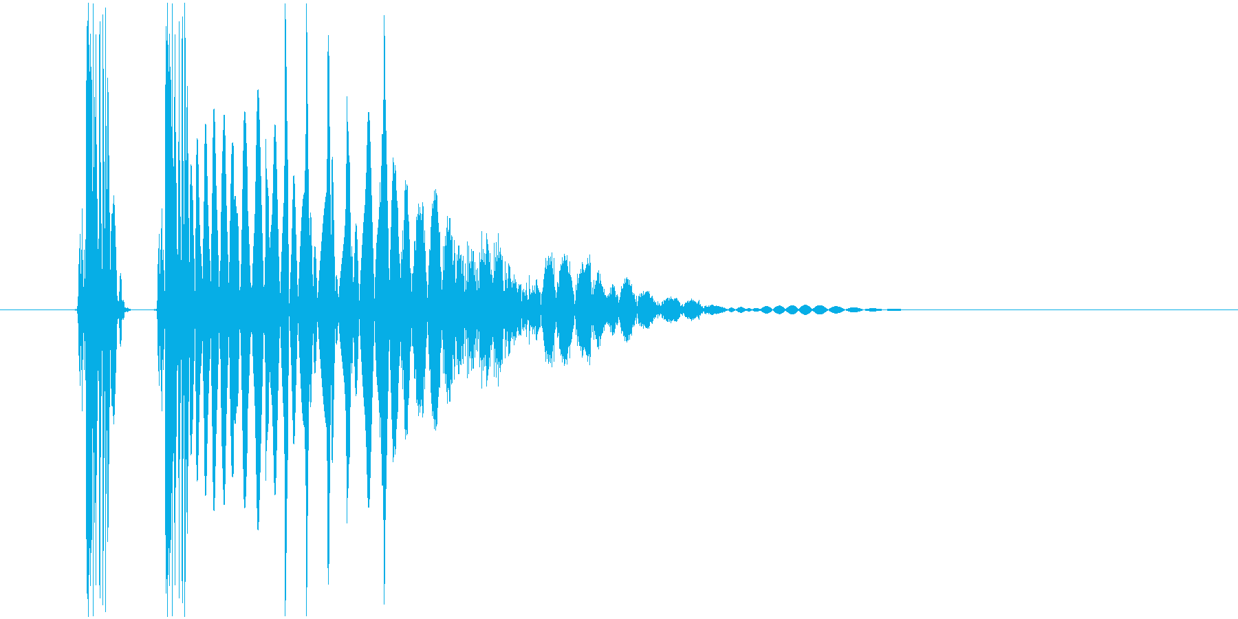 ヒット音。重い音。「ドンッ」「ズンッ」の再生済みの波形