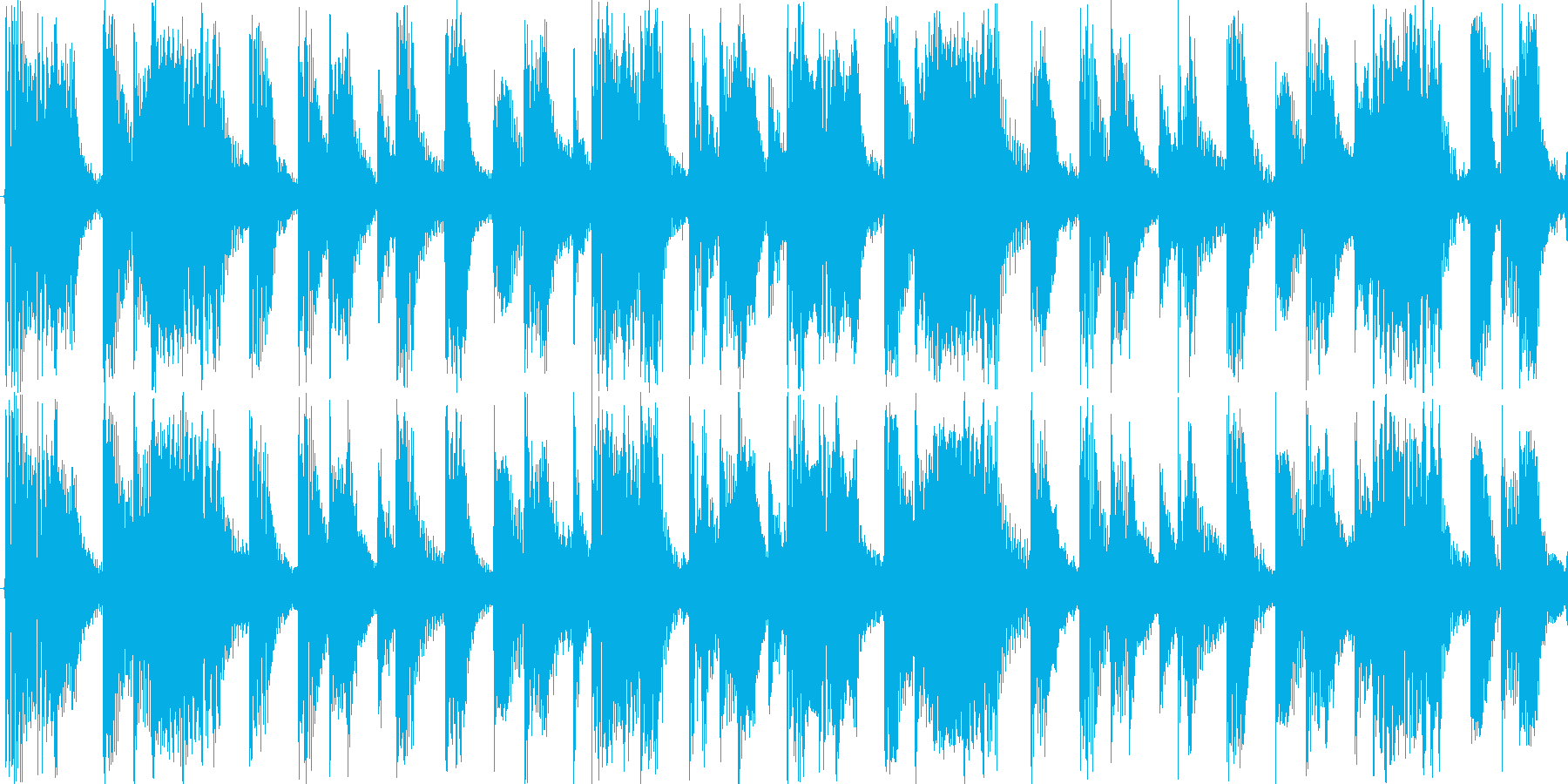 ハードなドラムを基本にした楽曲です。の再生済みの波形