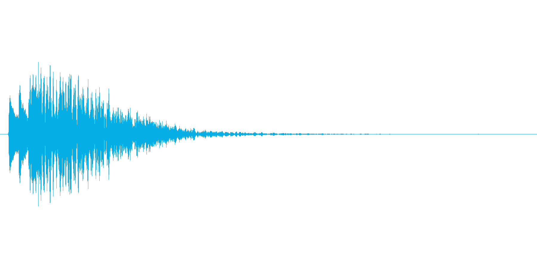 動画の場面転換向けの効果音(低め、下降)の再生済みの波形