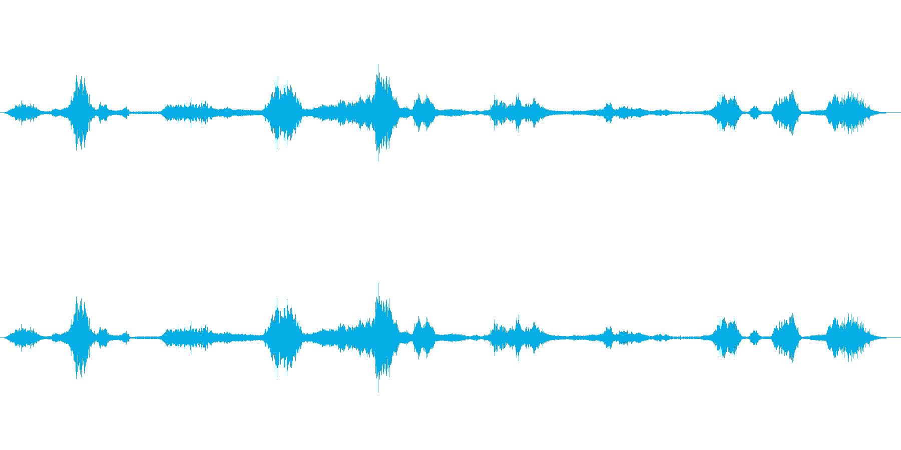 風の音(ヒューヒュー)の再生済みの波形