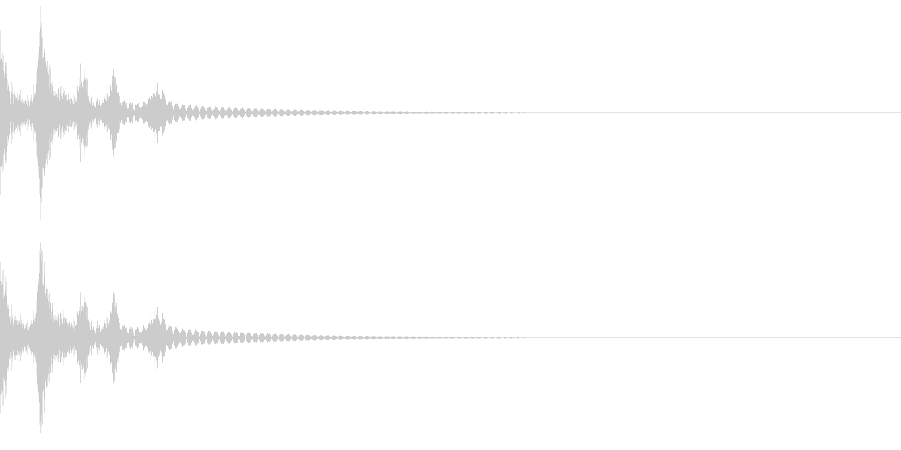 デスクトップのゴミ箱に捨てる音(ガサッ)の未再生の波形