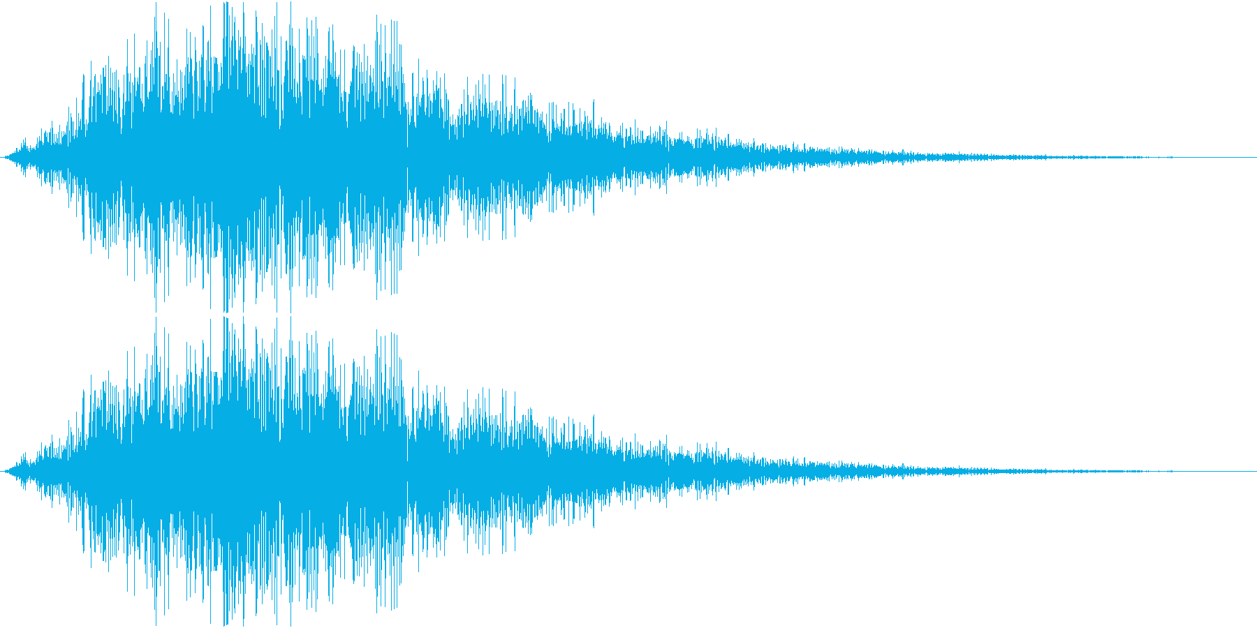 エフェクティブな効果音です。の再生済みの波形