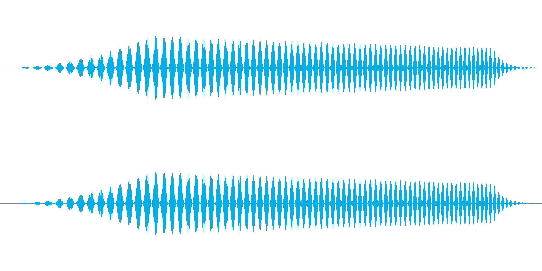ヒュイ(スワイプ、フリック系の音)の再生済みの波形