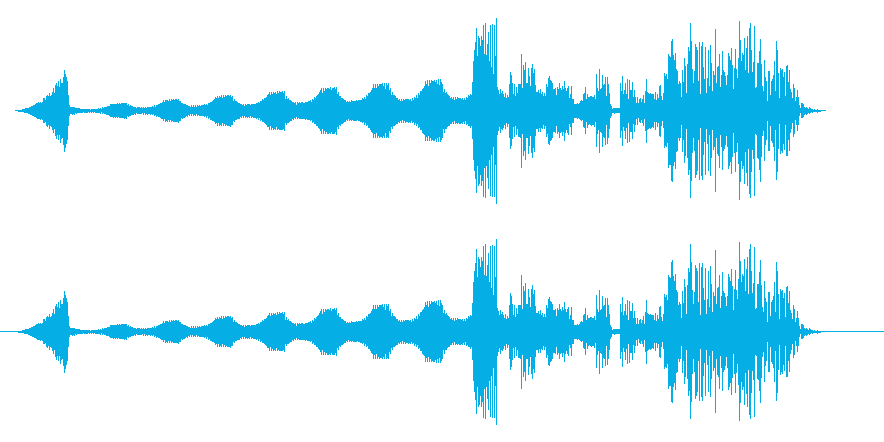 電子音の短めジングルの再生済みの波形