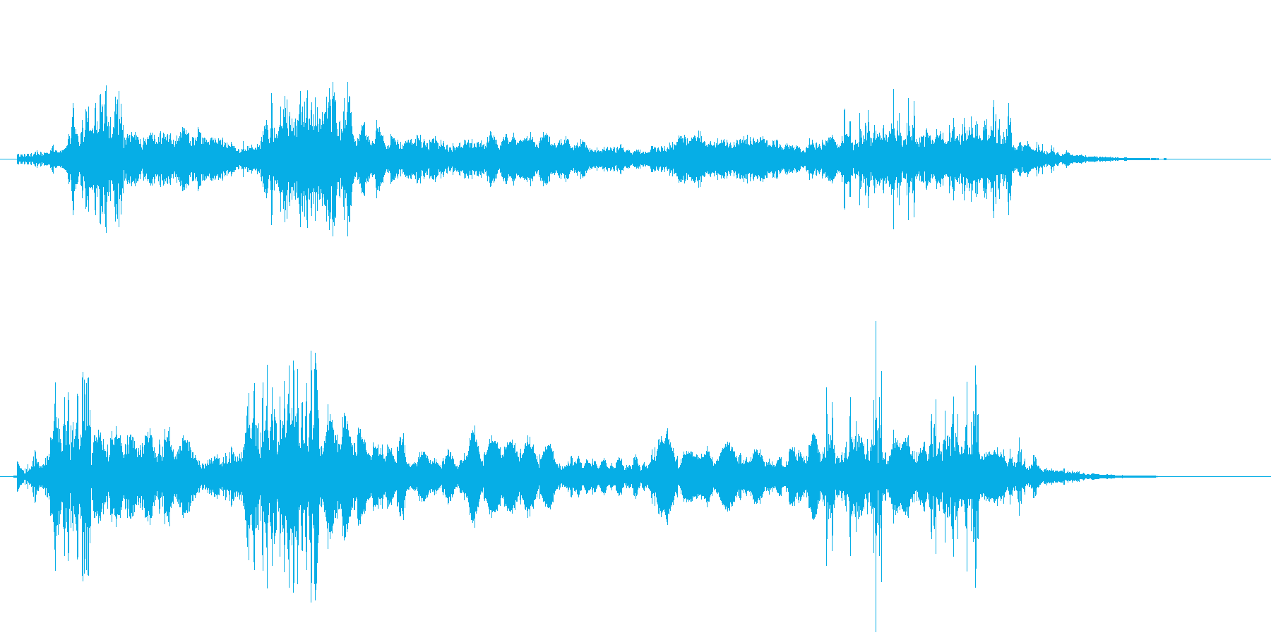 キラキラ音の再生済みの波形