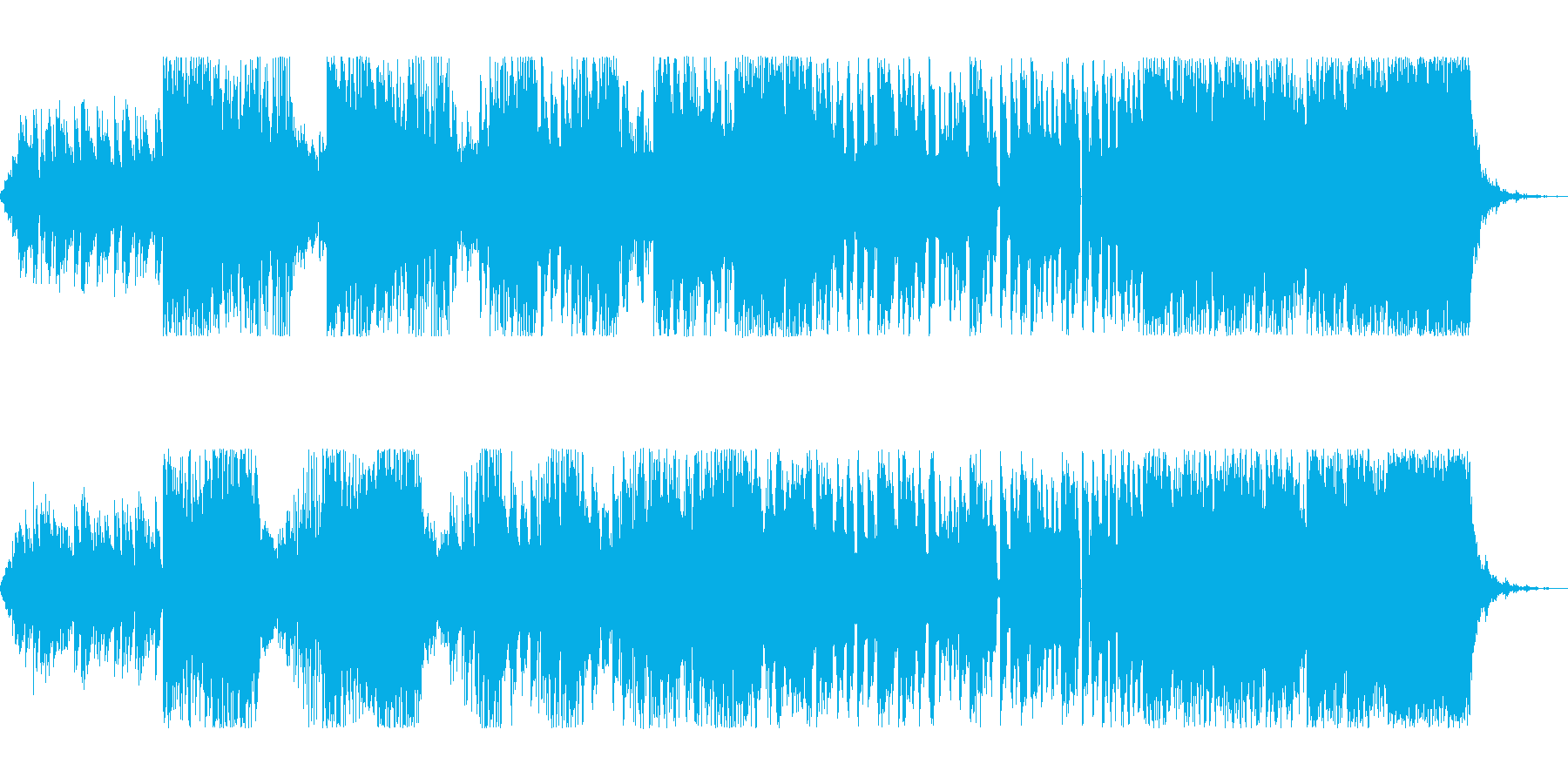 壮大な導入曲の再生済みの波形