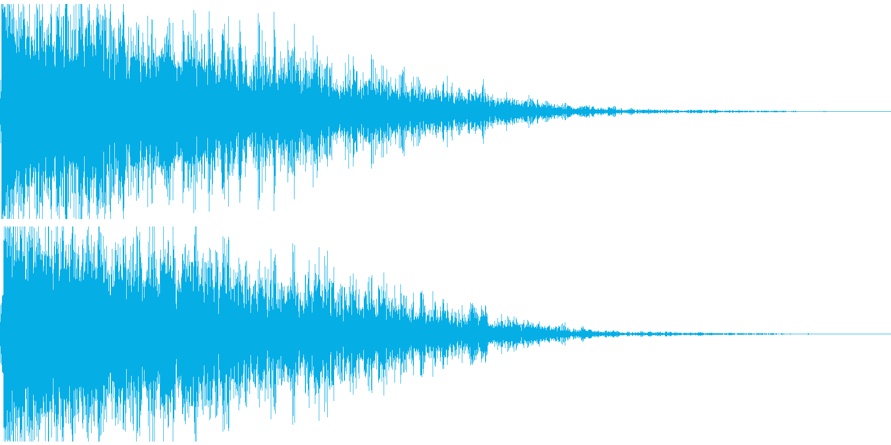 ドカーン!バリバリ!派手な雷の音ですの再生済みの波形