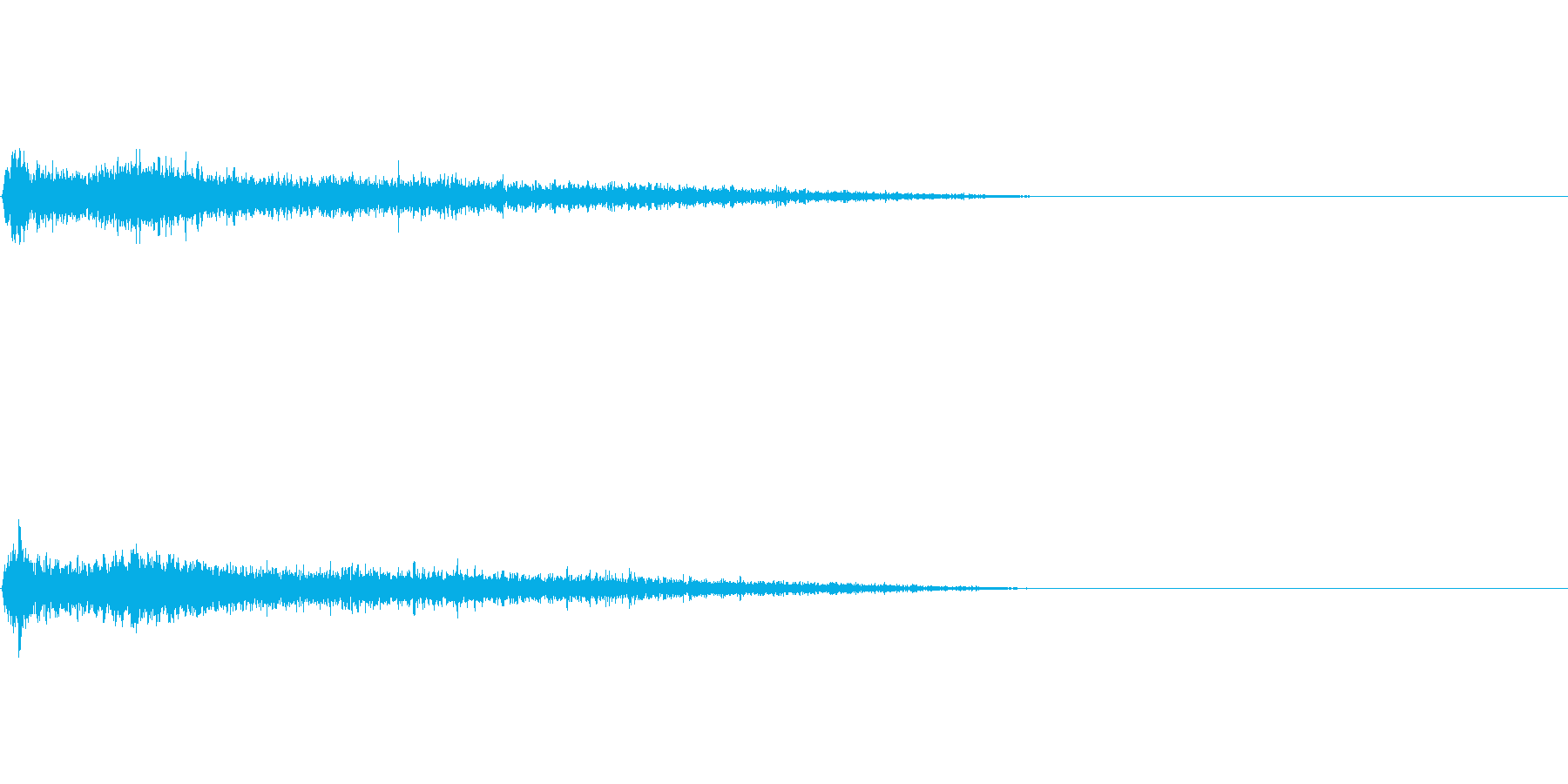 Aメジャー インパクト音 衝撃音の再生済みの波形
