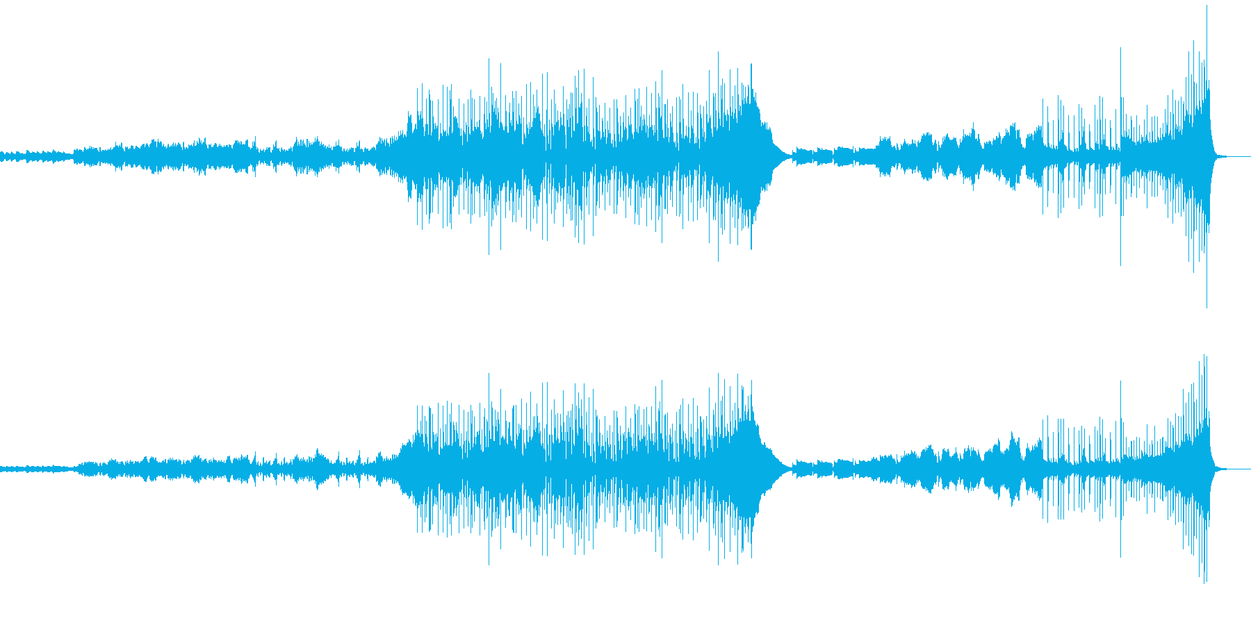 管弦楽器の音を使用した緊張感のあるBGMの再生済みの波形