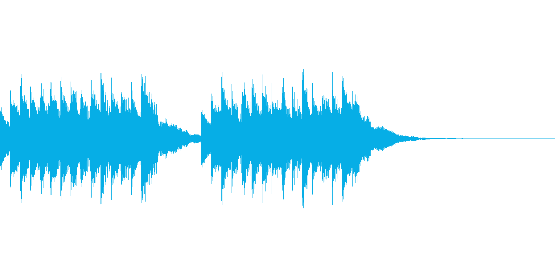 着信音、お知らせ音、アラーム音の再生済みの波形