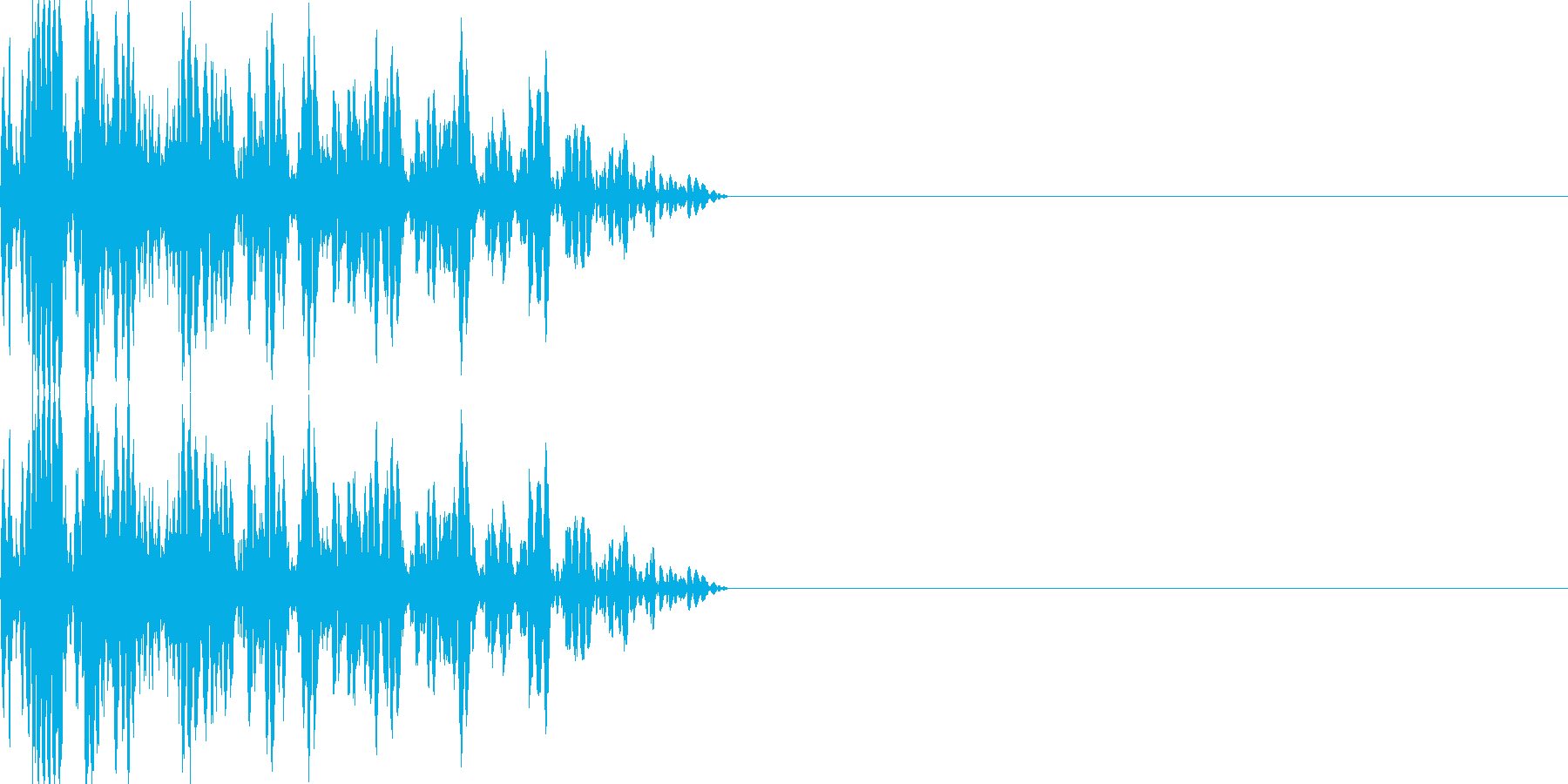 ドーンという音です。の再生済みの波形