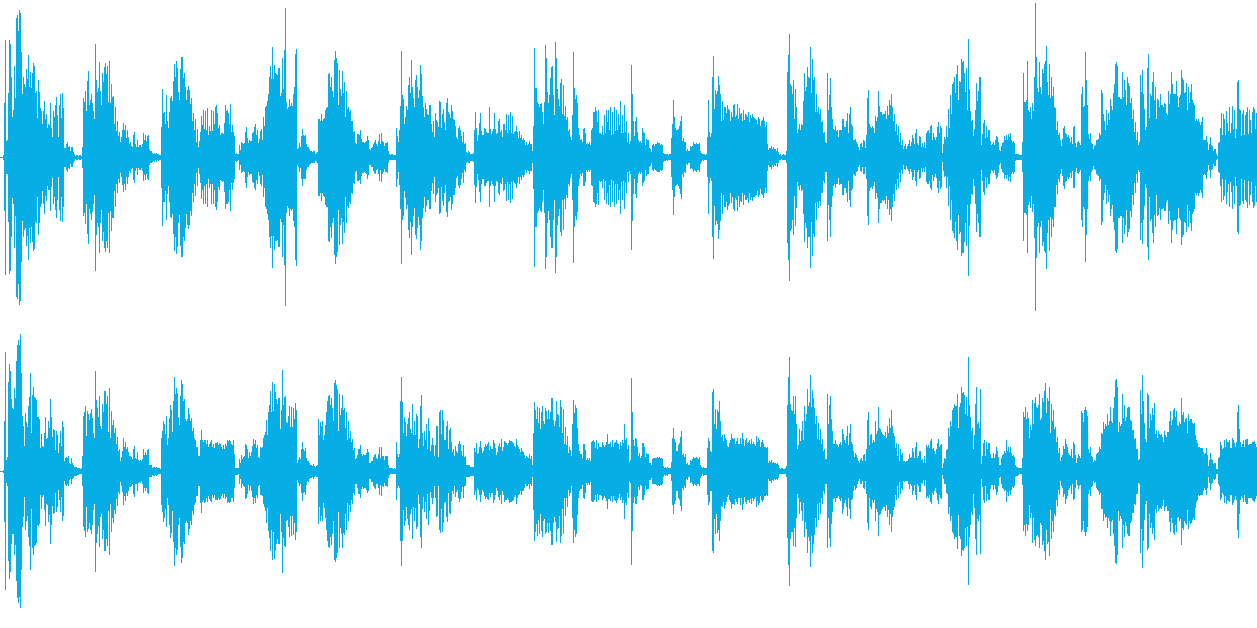リズミックなイメージをした楽曲です。の再生済みの波形