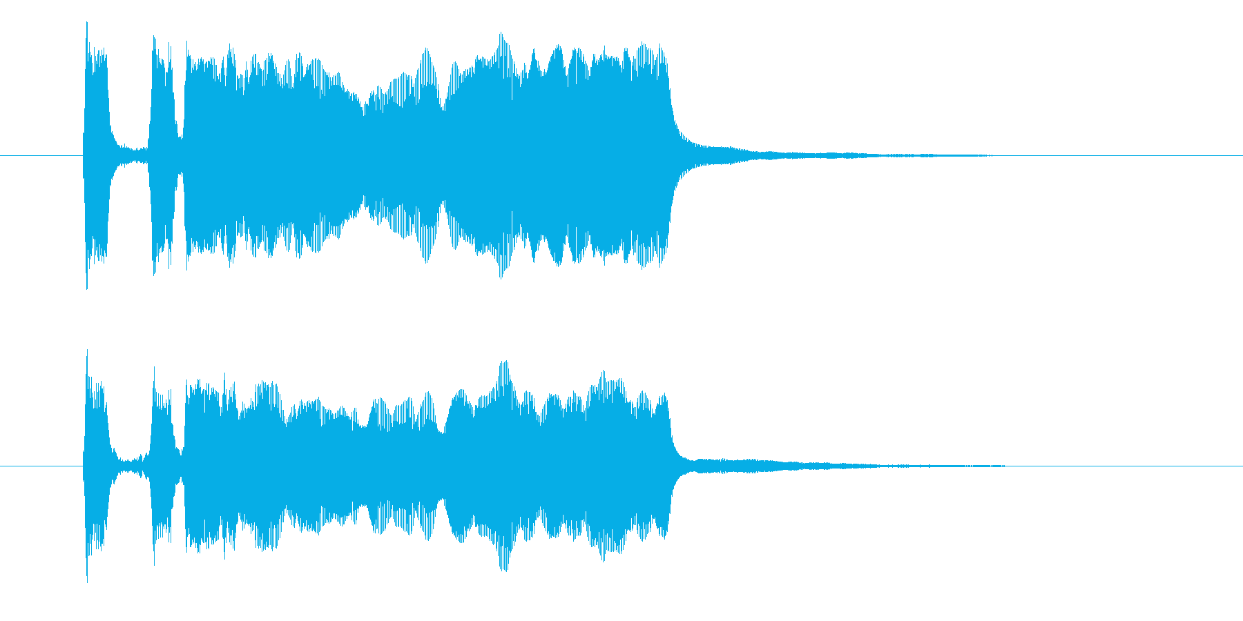 パッパパー(衝撃的な登場音)の再生済みの波形