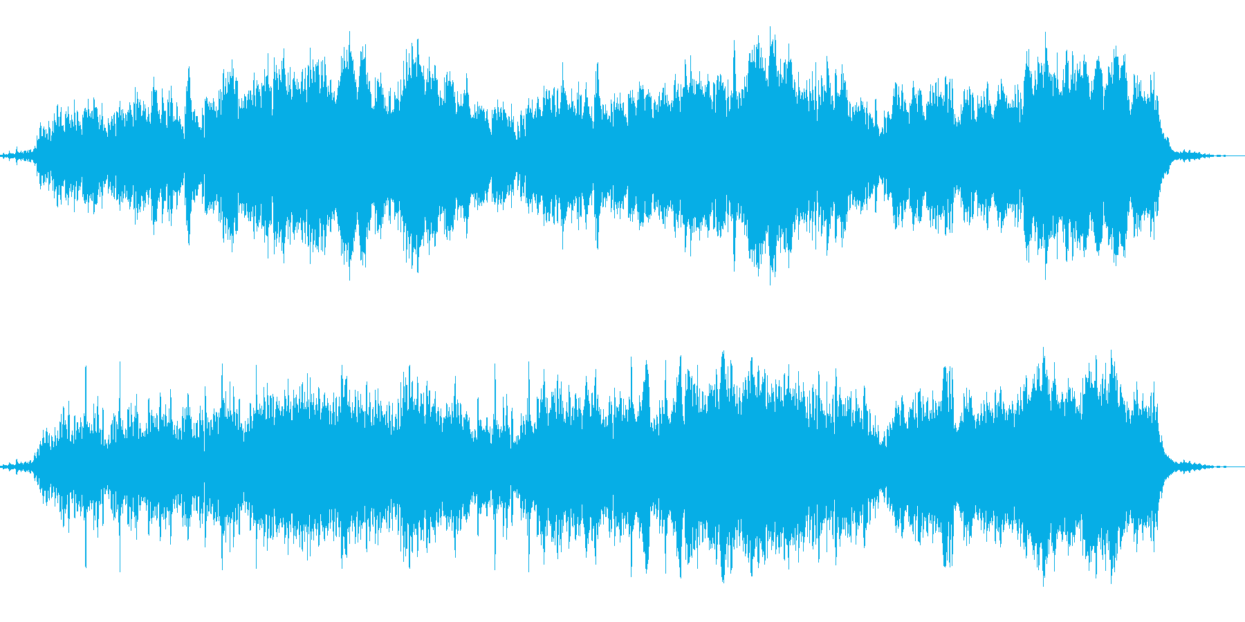 早朝の静かな森の散歩、優しいピアノ曲の再生済みの波形